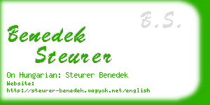 benedek steurer business card